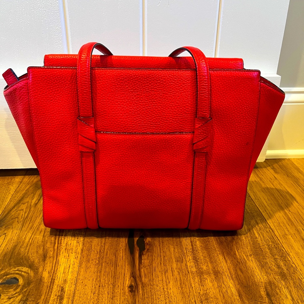 Kate Spade Red Leather Tote Bag - Picture 3 of 8